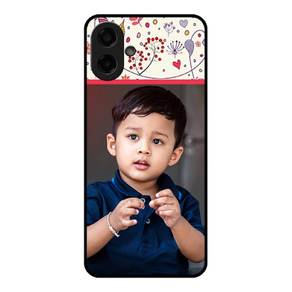 Samsung Galaxy M07 Custom Glass Phone Case - Premium Floral Design