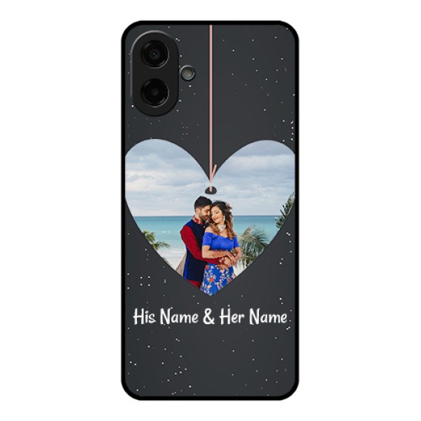 Samsung Galaxy M07 Custom Glass Phone Case - Hanging Heart Design Samsung Galaxy M07 Custom Glass Phone Case - Hanging Heart Design