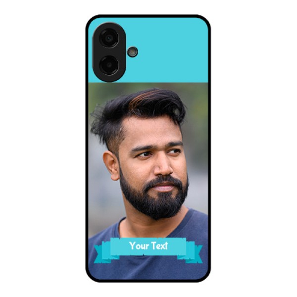 Samsung Galaxy M07 Custom Glass Phone Case - Blue Color Design Samsung Galaxy M07 Custom Glass Phone Case - Blue Color Design