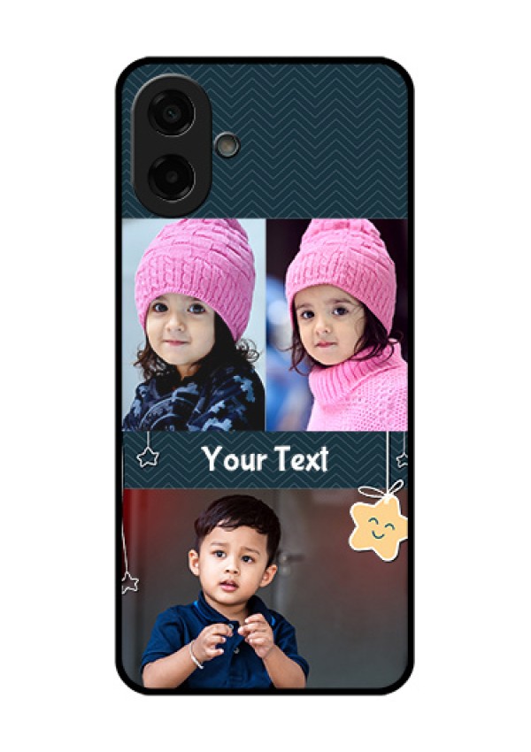 Samsung Galaxy M07 Custom Glass Phone Case - Hanging Stars Design
