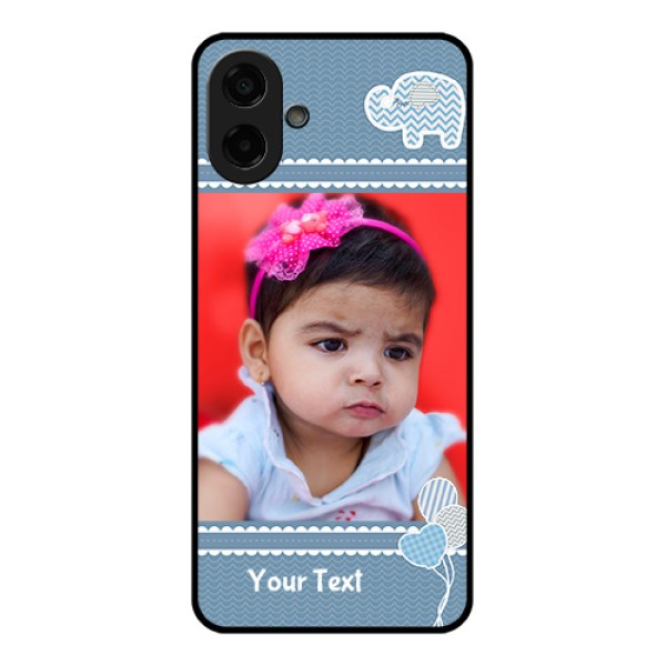 Samsung Galaxy M07 Custom Glass Phone Case - With Kids Pattern Design