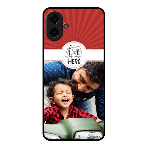 Samsung Galaxy M07 Custom Glass Phone Case - My Dad Hero Design