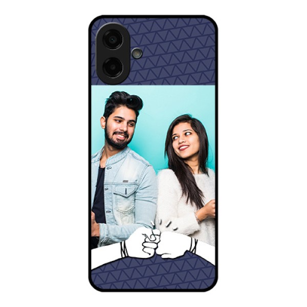 Samsung Galaxy M07 Custom Glass Phone Case - With Best Friends Design Samsung Galaxy M07 Custom Glass Phone Case - With Best Friends Design