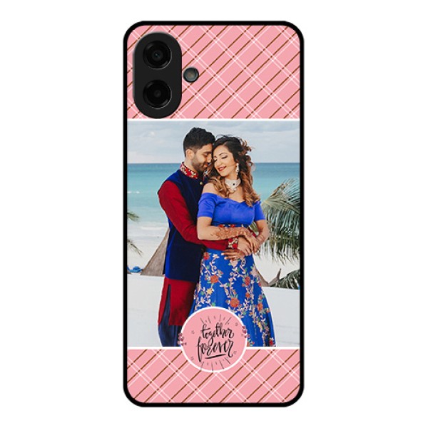 Samsung Galaxy M07 Custom Glass Phone Case - Together Forever Design Samsung Galaxy M07 Custom Glass Phone Case - Together Forever Design