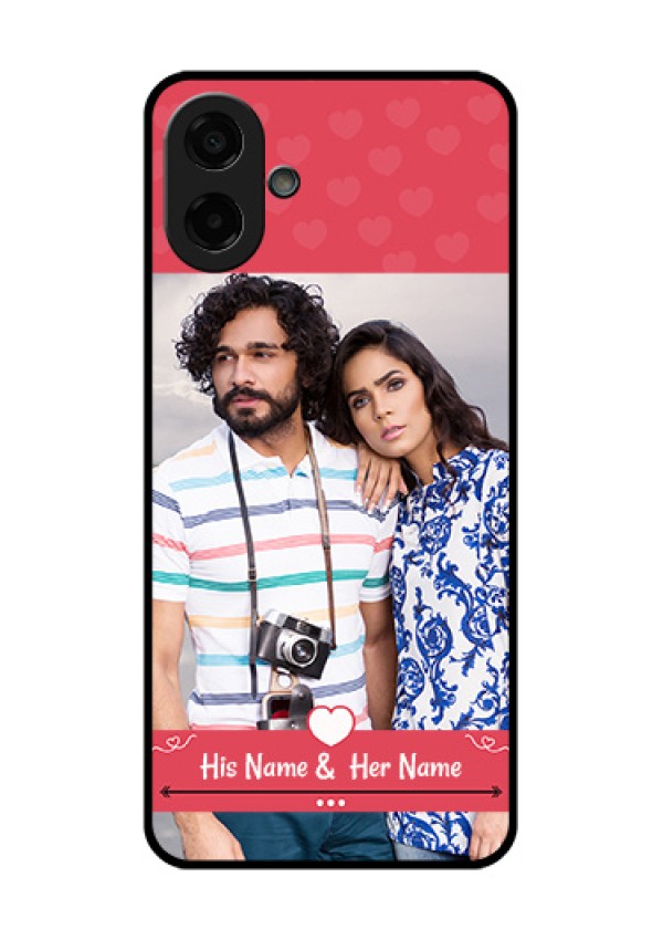 Samsung Galaxy M07 Custom Glass Phone Case - Simple Love Design