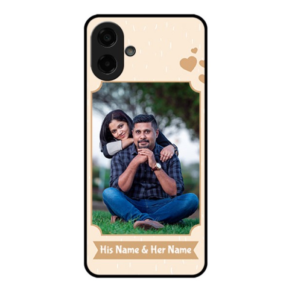 Samsung Galaxy M07 Custom Glass Phone Case - With Confetti Love Design Samsung Galaxy M07 Custom Glass Phone Case - With Confetti Love Design