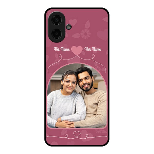 Samsung Galaxy M07 Custom Glass Phone Case - Love Floral Design