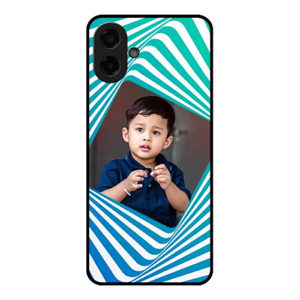 Samsung Galaxy M07 Custom Glass Phone Case - Abstract Spiral Design