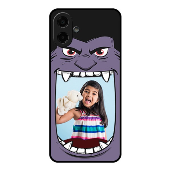 Samsung Galaxy M07 Custom Glass Phone Case - Angry Monster Design Samsung Galaxy M07 Custom Glass Phone Case - Angry Monster Design