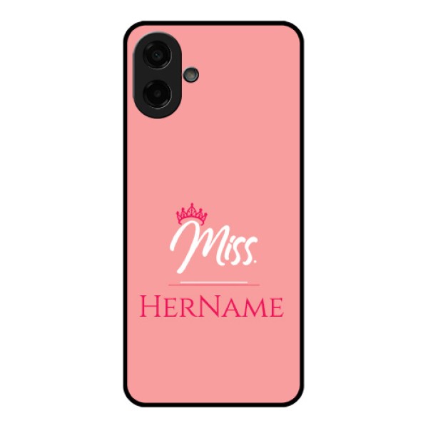 Samsung Galaxy M07 Custom Glass Phone Case - Mrs With Name Design