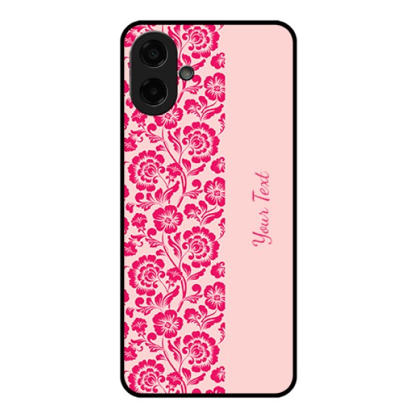 Samsung Galaxy M07 Custom Glass Phone Case - Attractive Floral Pattern Design