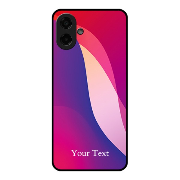 Samsung Galaxy M07 Custom Glass Phone Case - Digital Abstract Overlap Design
