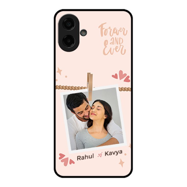 Samsung Galaxy M07 Custom Glass Phone Case - Forever And Ever Love Design Samsung Galaxy M07 Custom Glass Phone Case - Forever And Ever Love Design