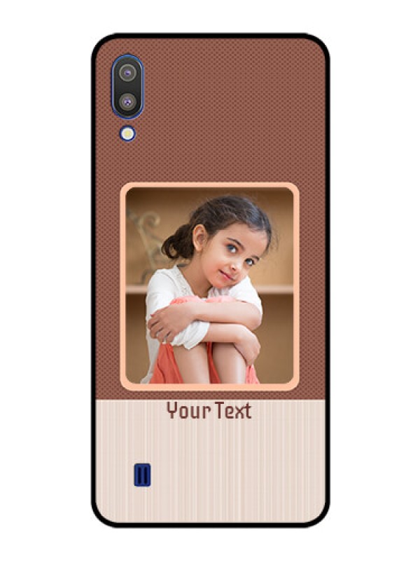 Custom Galaxy M10 Custom Glass Phone Case - Simple Pic Upload Design