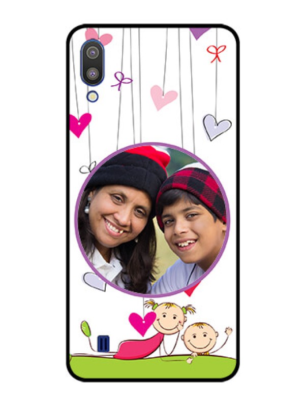 Custom Galaxy M10 Photo Printing on Glass Case - Cute Kids Phone Case Design