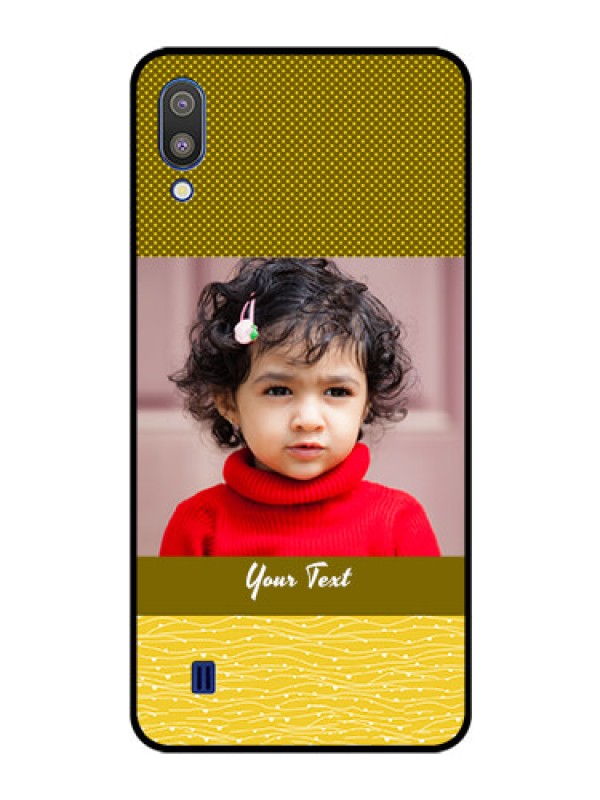 Custom Galaxy M10 Custom Glass Phone Case - Simple Green Color Design