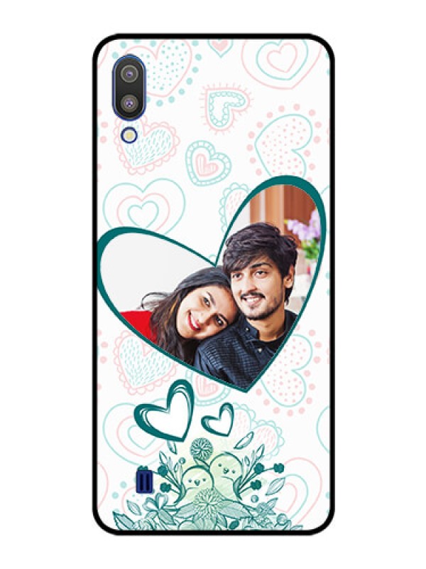Custom Galaxy M10 Photo Printing on Glass Case - Premium Couple Design