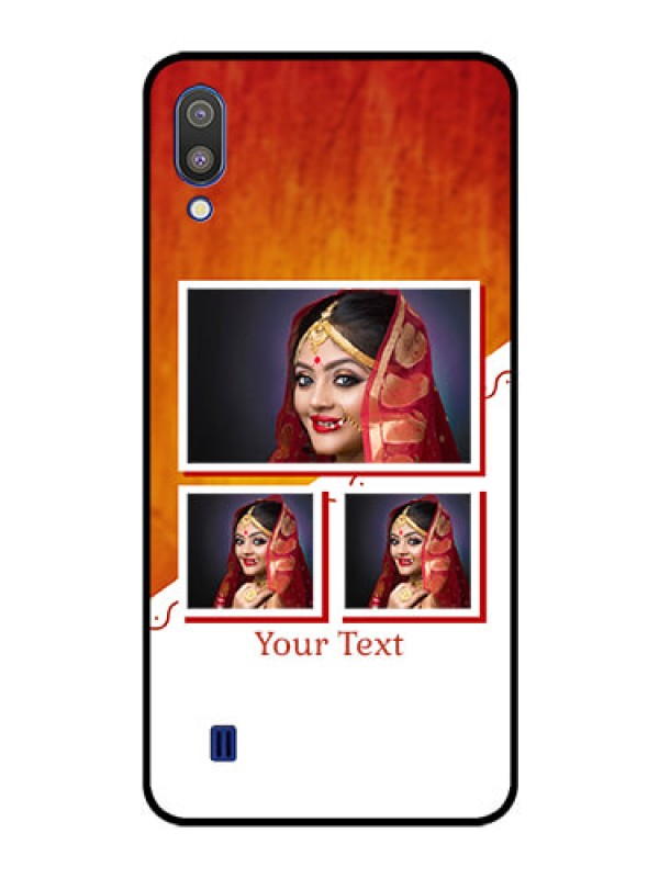 Custom Galaxy M10 Custom Glass Phone Case - Wedding Memories Design 