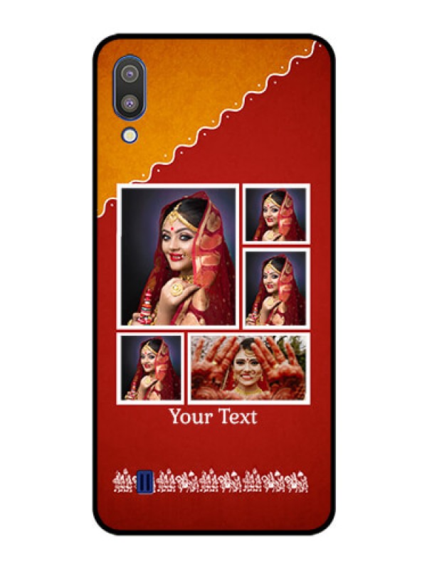 Custom Galaxy M10 Personalized Glass Phone Case - Wedding Pic Upload Design