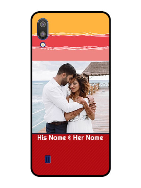 Custom Galaxy M10 Custom Glass Mobile Case - Colorful Case Design