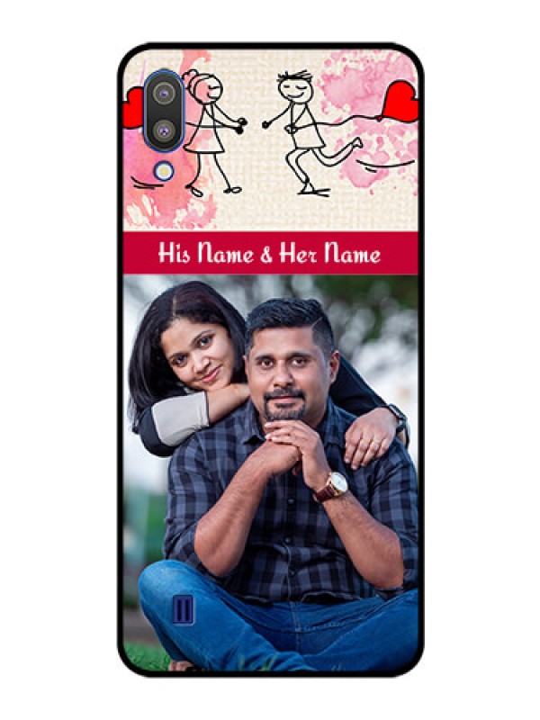 Custom Galaxy M10 Photo Printing on Glass Case - You and Me Case Design