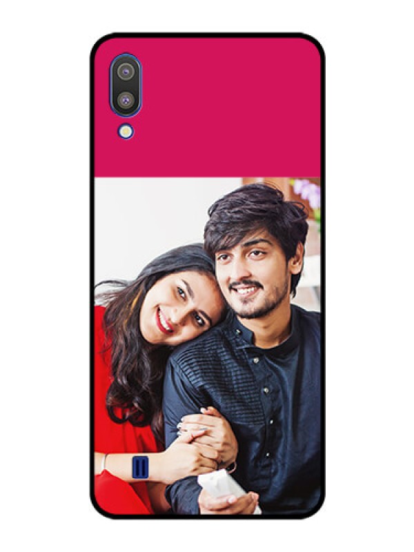 Custom Galaxy M10 Custom Glass Mobile Case - Anniversary Cover Design