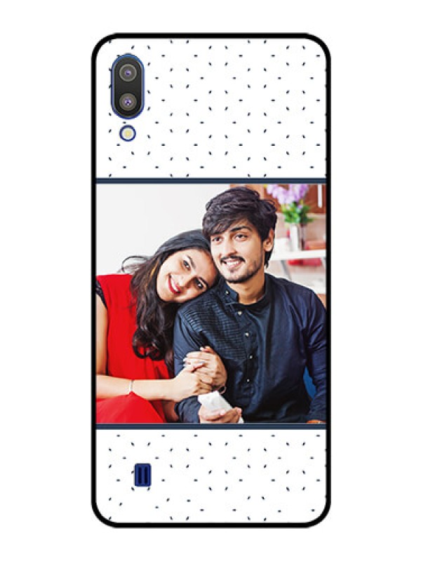Custom Galaxy M10 Personalized Glass Phone Case - Premium Dot Design