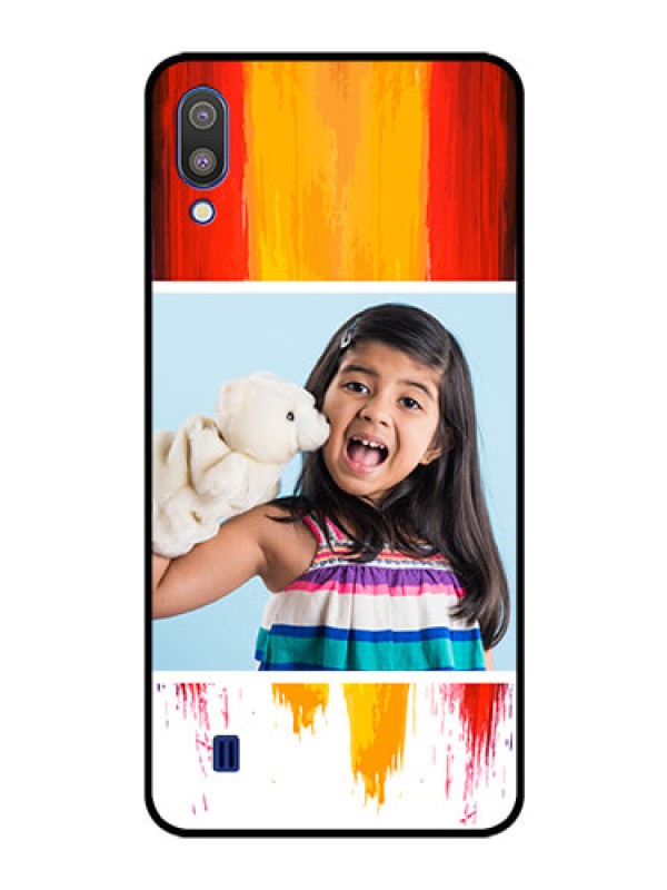 Custom Galaxy M10 Personalized Glass Phone Case - Multi Color Design