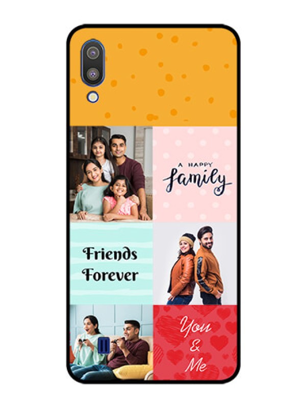Custom Galaxy M10 Personalized Glass Phone Case - Images with Quotes Design