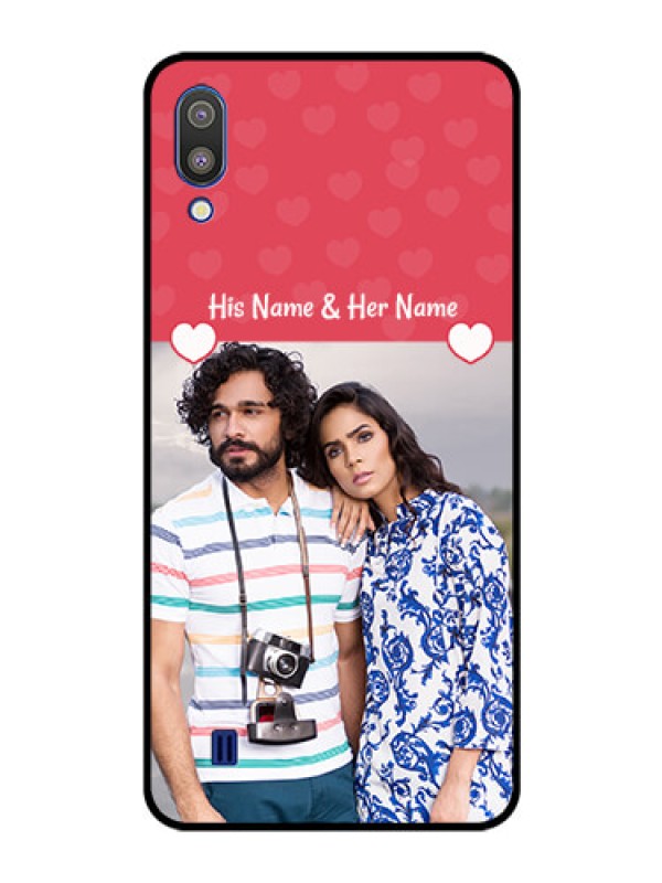 Custom Galaxy M10 Photo Printing on Glass Case - Simple Love Design