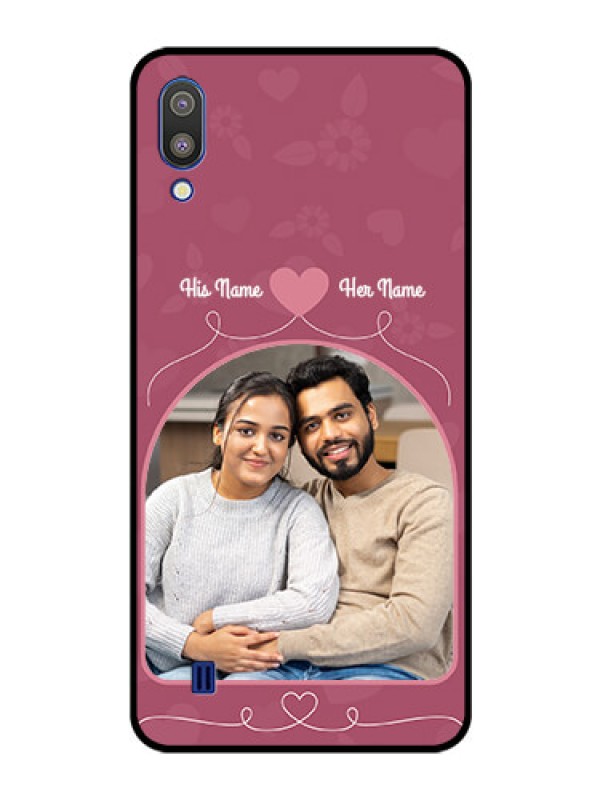 Custom Galaxy M10 Photo Printing on Glass Case - Love Floral Design