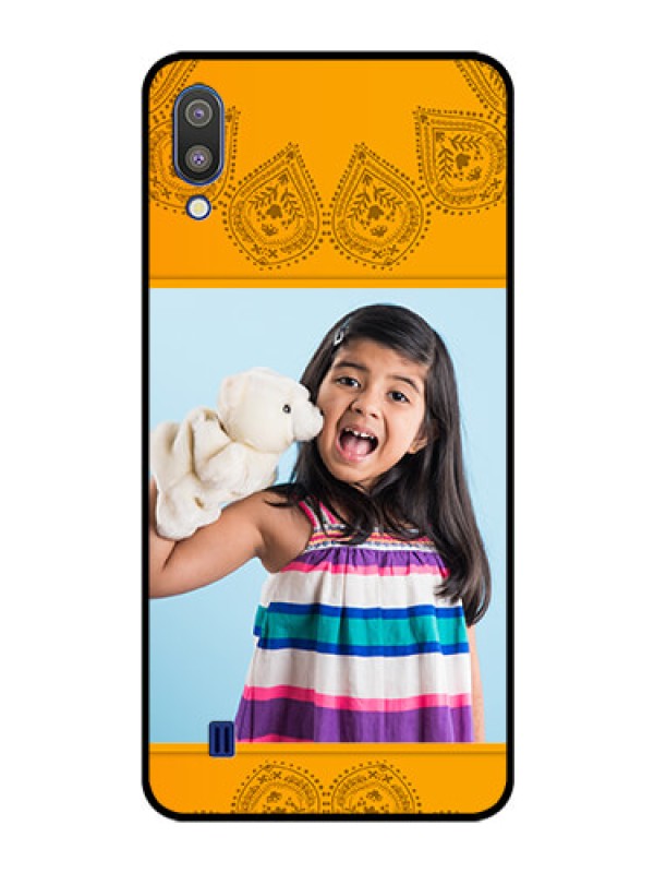 Custom Galaxy M10 Personalized Glass Phone Case - Photo Wedding Design 