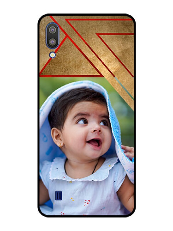 Custom Galaxy M10 Personalized Glass Phone Case - Gradient Abstract Texture Design