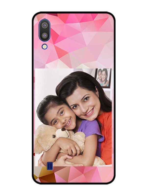 Custom Galaxy M10 Photo Printing on Glass Case - Abstract Triangle Design