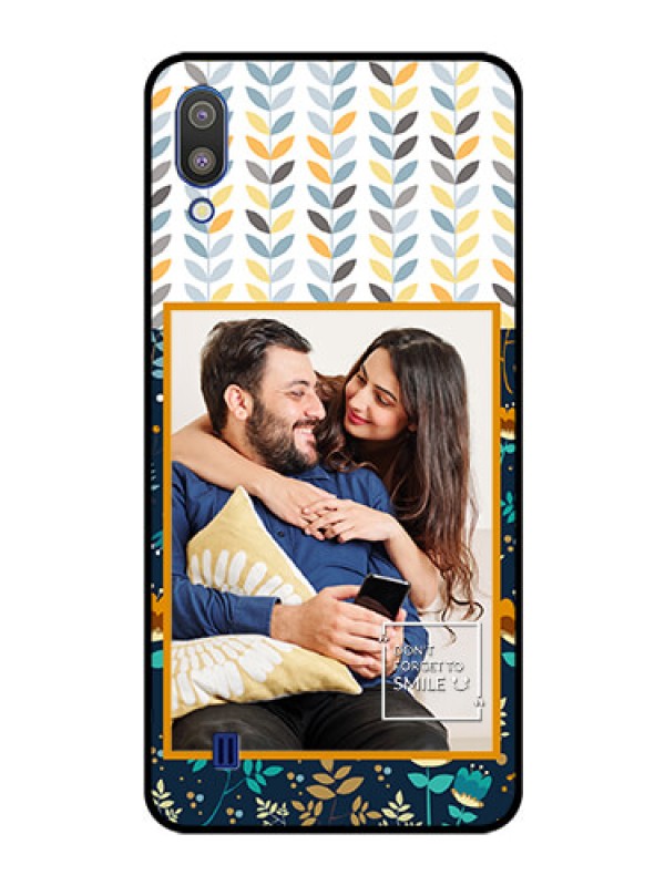 Custom Galaxy M10 Custom Glass Mobile Case - Pattern Design