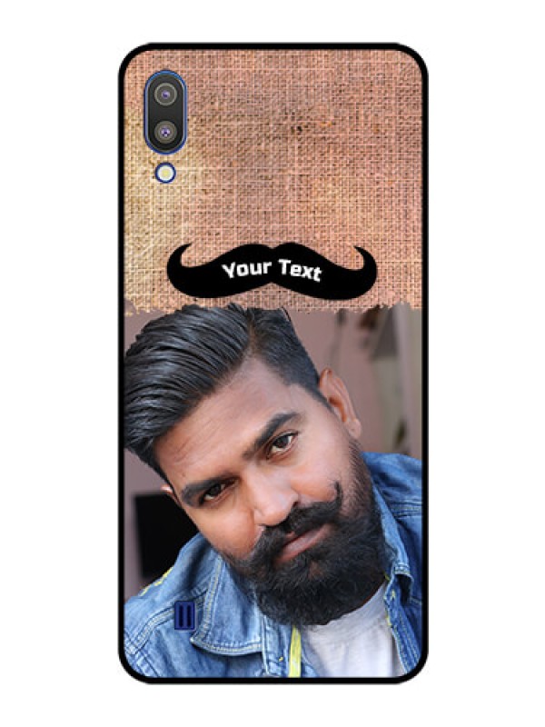 Custom Galaxy M10 Personalized Glass Phone Case - with Texture Design