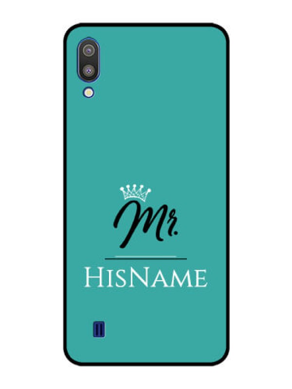 Custom Galaxy M10 Custom Glass Phone Case Mr with Name