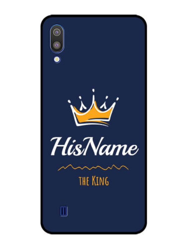 Custom Galaxy M10 Glass Phone Case King with Name