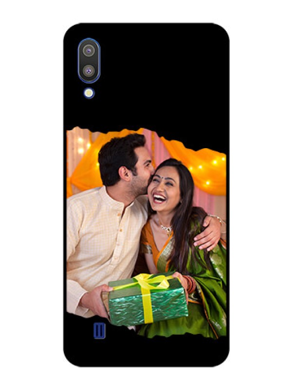 Custom Galaxy M10 Custom Glass Phone Case - Tear-off Design