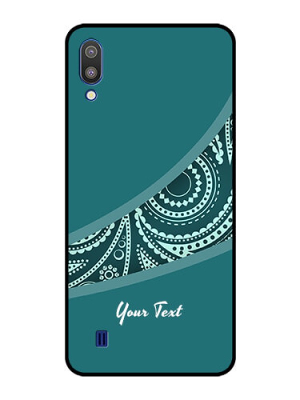Custom Galaxy M10 Photo Printing on Glass Case - semi visible floral Design