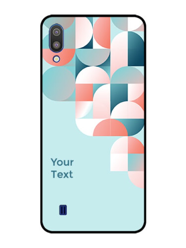 Custom Galaxy M10 Custom Glass Phone Case - Stylish Semi-circle Pattern Design