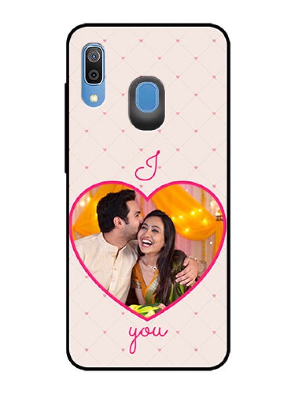 Custom Galaxy M10s Custom Glass Mobile Case  - Heart Shape Design