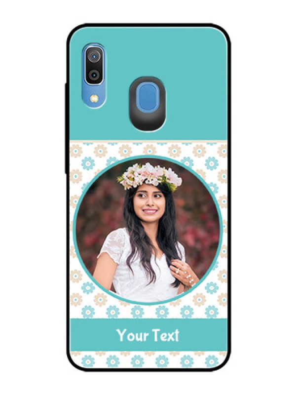 Custom Galaxy M10s Custom Glass Mobile Case  - Beautiful Flowers Design