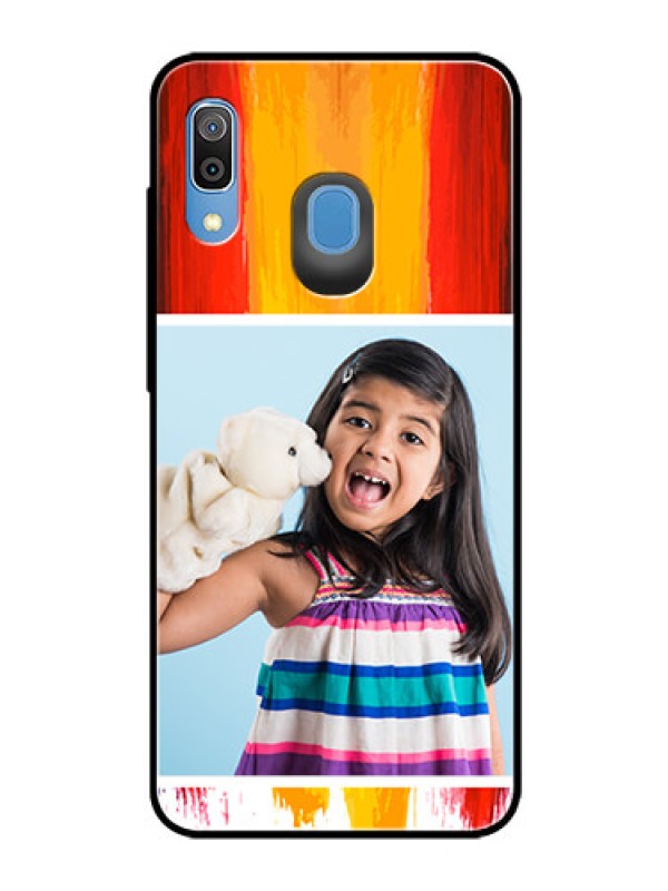 Custom Galaxy M10s Personalized Glass Phone Case  - Multi Color Design