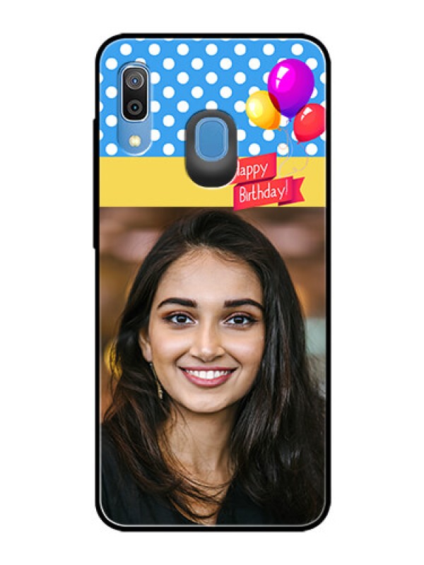 Custom Galaxy M10s Custom Glass Mobile Case  - Happy Birthday Design