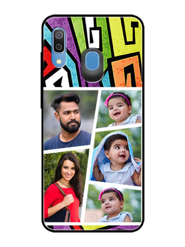 Custom Galaxy M10s Custom Glass Phone Case  - Graffiti pattern Design