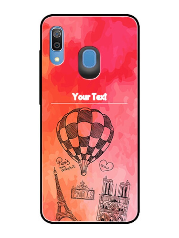 Custom Galaxy M10s Custom Glass Phone Case  - Paris Theme Design