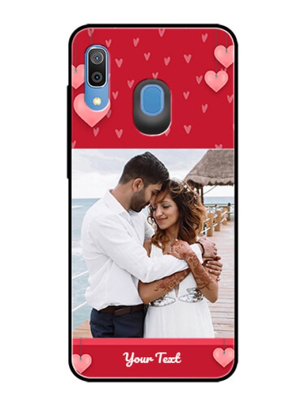 Custom Galaxy M10s Custom Glass Phone Case  - Valentines Day Design