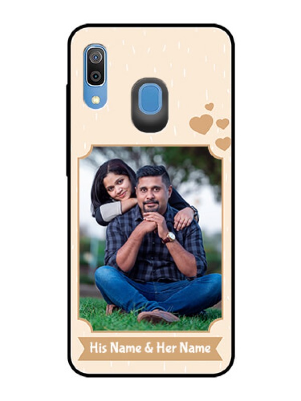 Custom Galaxy M10s Custom Glass Phone Case  - with confetti love design 