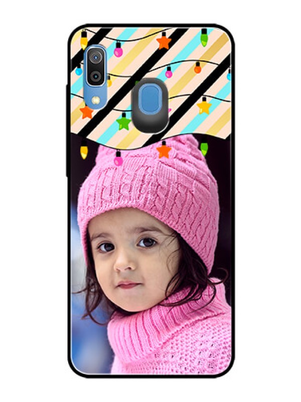 Custom Galaxy M10s Custom Glass Mobile Case  - Lights Hanging Design